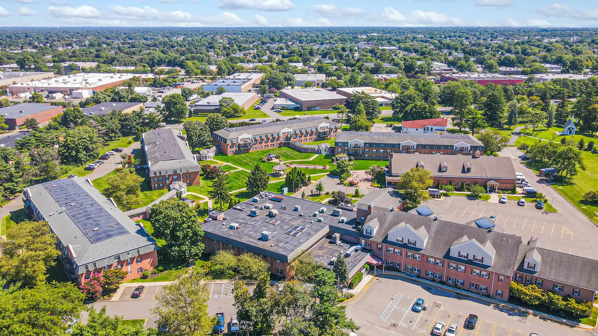 Overhead View of Dominican Village campus.